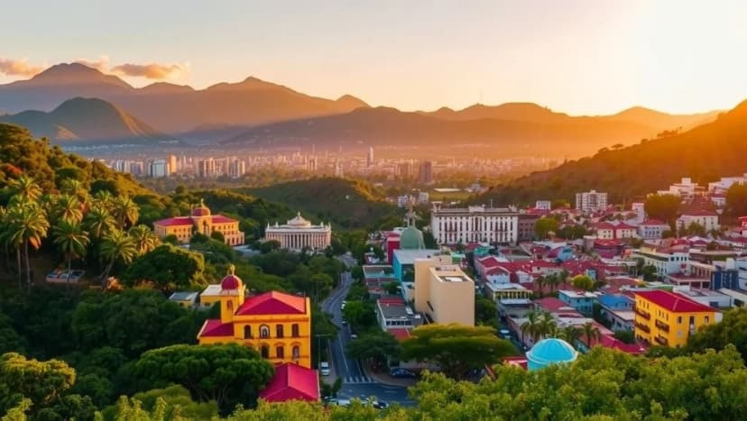 San Jose Costa Rica bland berg och stad